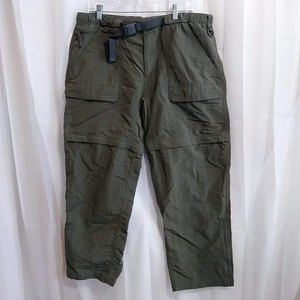 The North Face Men's Green Convertible Hiking Cargo Pants Men's XL